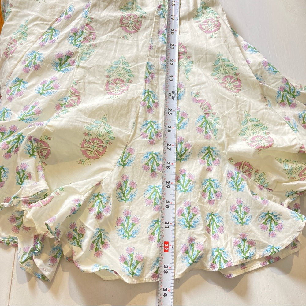 Christian Lacroix  Dress Ivory Multi Color Floral Printed A Line Size S Cotton - Picture 12 of 16